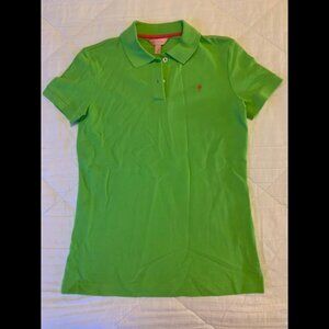 Lilly Pulitzer Soft Green Color Cotton Polo Shirt Size XS